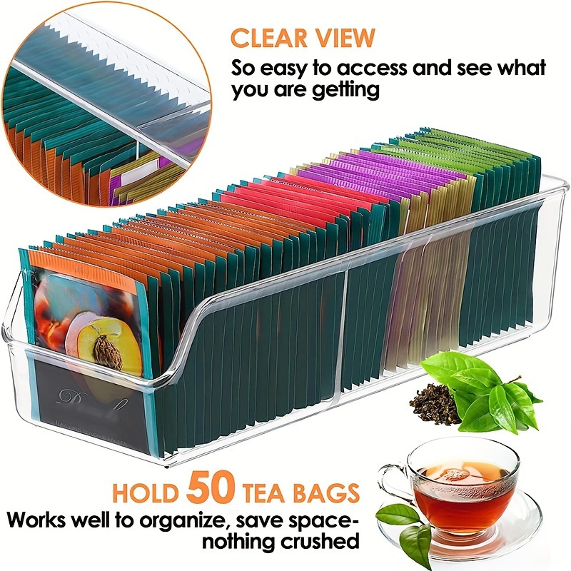 1pc Clear Tea Bag Organizer Bo - огляд і ціна Coffee Equipment Organizer