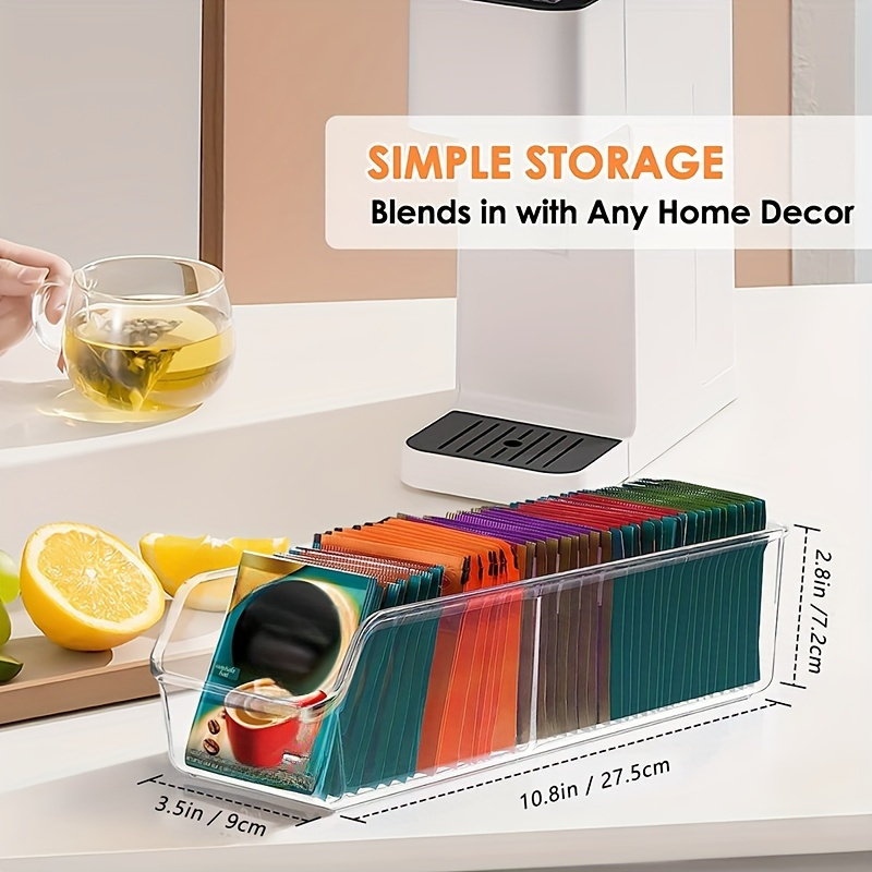 1pc Clear Tea Bag Organizer Bo - огляд і ціна Coffee Equipment Organizer