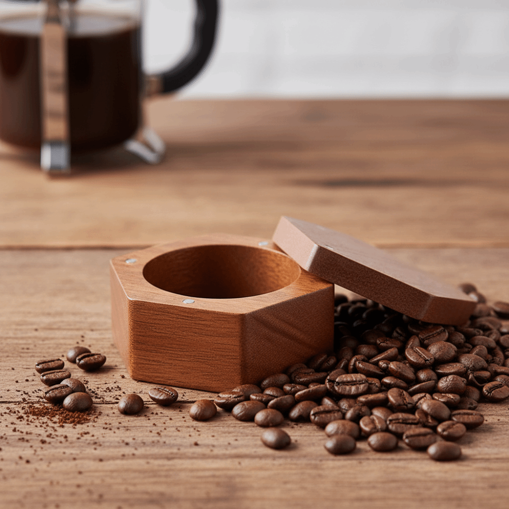 Solid Wood Hexagonal Coffee Fi - огляд і ціна Coffee Equipment Organizer