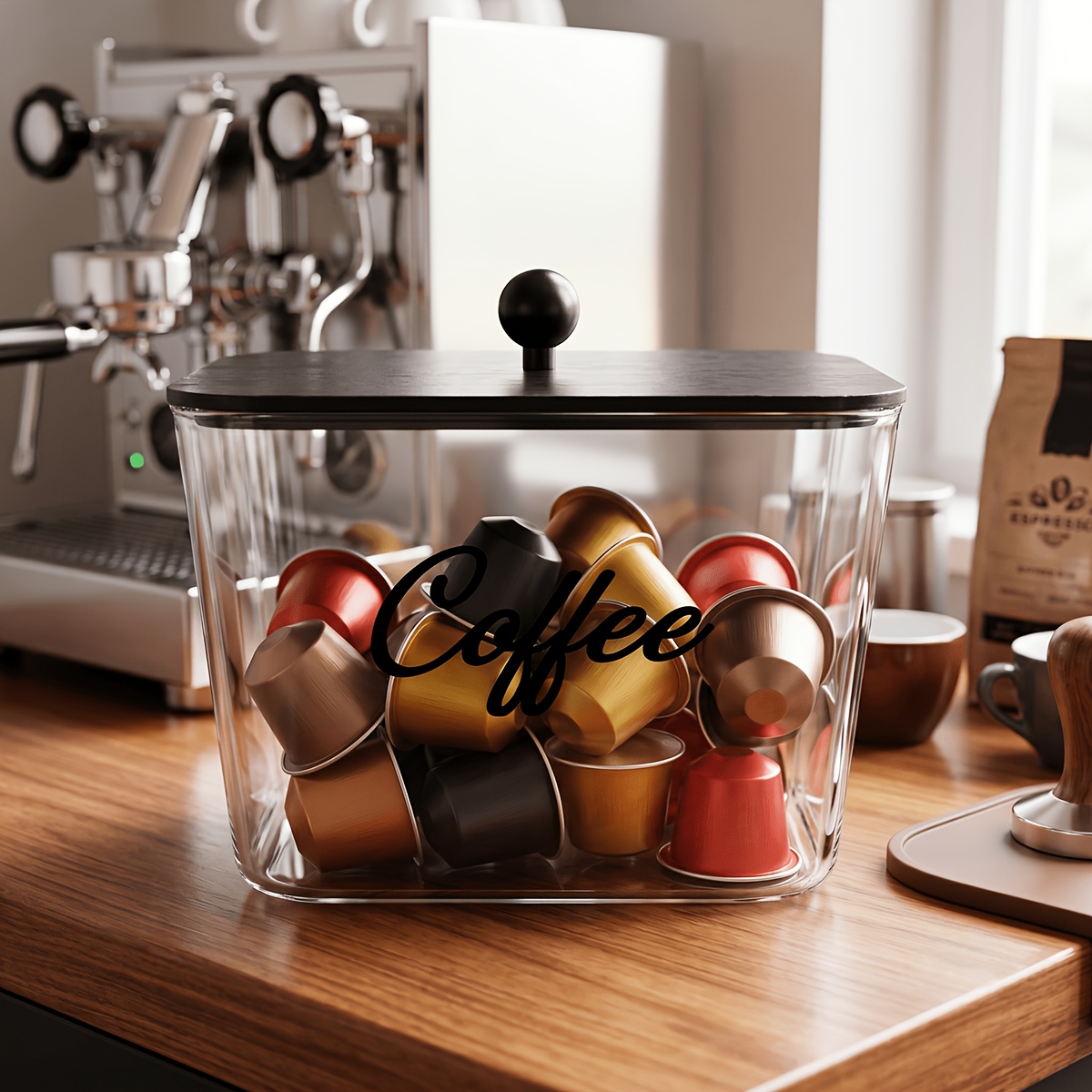 Coffee Pod Holder with Lids Pl - огляд і ціна Coffee Equipment Organizer