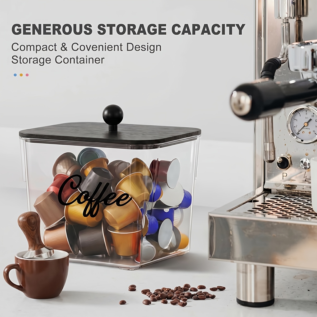 Coffee Pod Holder with Lids Pl - огляд і ціна Coffee Equipment Organizer