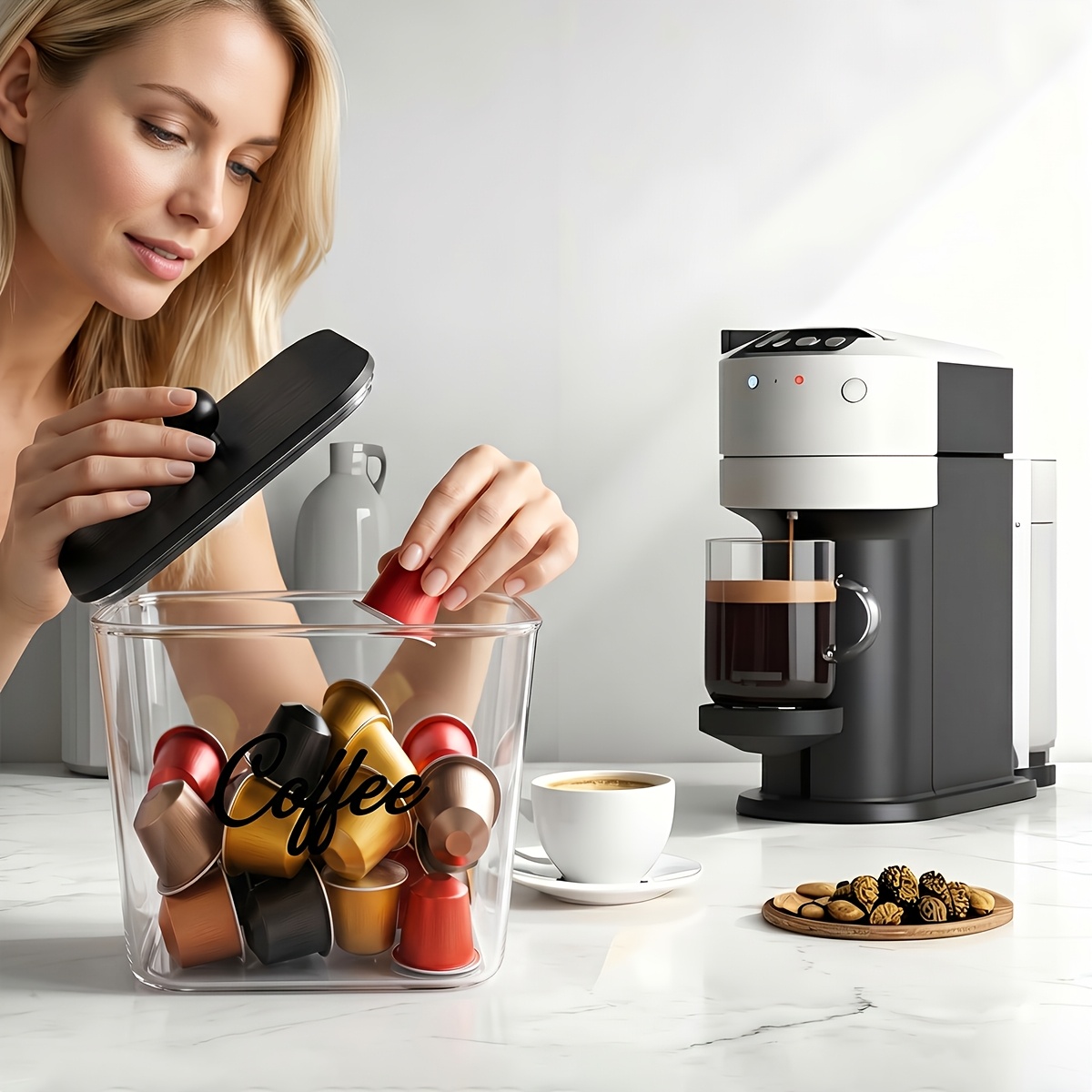 Coffee Pod Holder with Lids Pl - огляд і ціна Coffee Equipment Organizer
