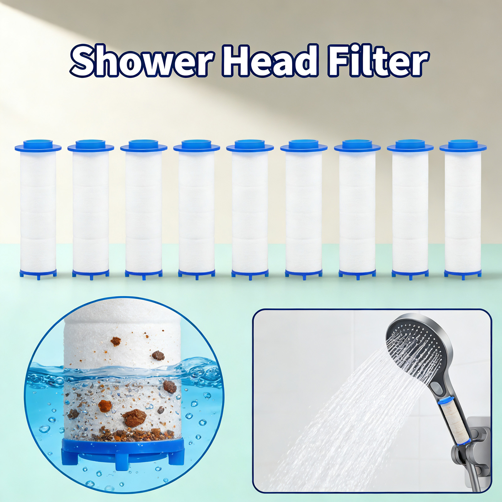 20Pcs Replacement Shower Filte - огляд і ціна Water Filter Cartridge